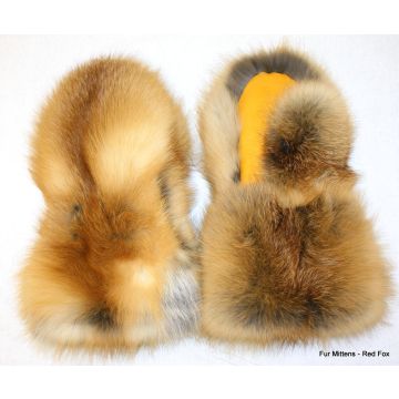 Red Fox Fur Mittens