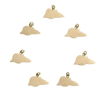 Real Bone Carved XL Bird Pendant -(Qty 5)