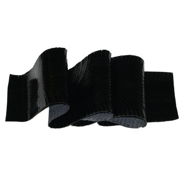 Genuine Cobra Snakeskin Hide, Tanned & Dyed Black