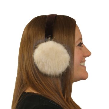 Blonde Beaver Fur Ear Muffs