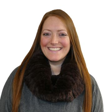 Rex Rabbit Fur Chunky Scarf - Solid Brown #4095