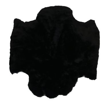 Beaver Fur Pelt - Plucked & Sheared, Dyed Black
