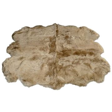 Sexto - Six Pelt Camel Sheepskin Rug - 72" X 68"