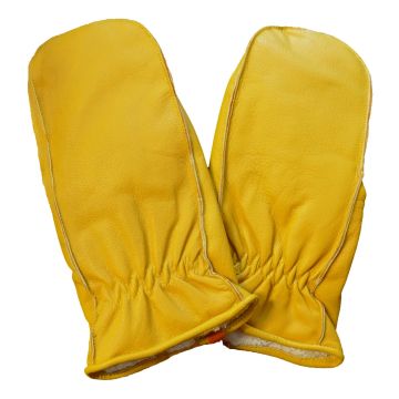 Men's & Women's Buckskin Chopper Mittens - Gold