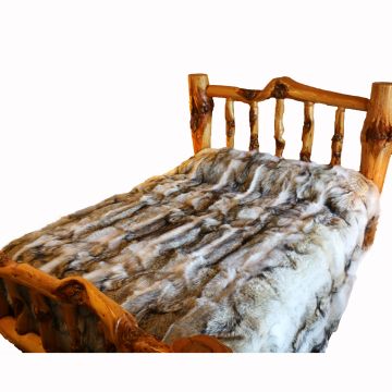 Coyote Fur Blanket Comforter 90" X 105"