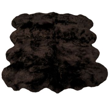 Octo - Eight Pelt Darkest Brown Sheepskin Rug - 88" X 72"