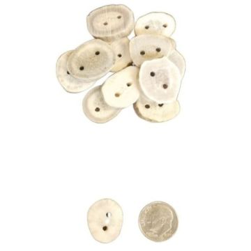 Deer Antler Button - Dime Size (QTY 6) 