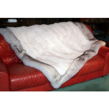 Shadow Fox Fur Blanket