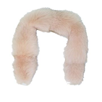 Pink-dyed Blue Fox Fur Ruff - 28 Inches