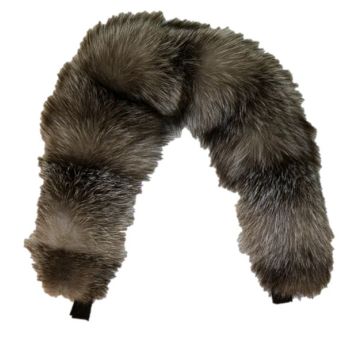 Blue Frost Fox Fur Ruff - 28 Inches