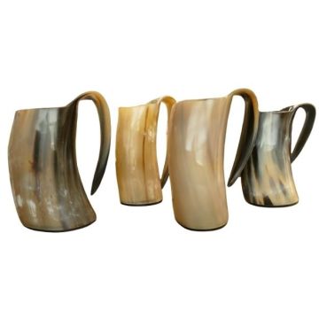 Polished Buffalo Horn Viking Mug