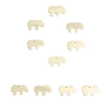 Real Bone Carved Horse With Detail - Qty (5)