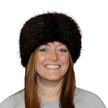 Natural Beaver Fur Pill Box Hat