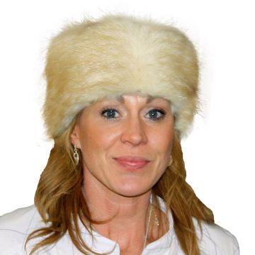 Beaver Fur Pill Box Hat - Blonde