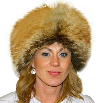 Red Fox Fur Pill Box Hat