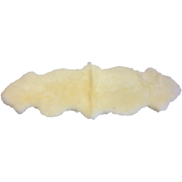 Double - Two Pelt White Sheepskin Rug - 6' X 2'