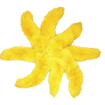 Shadow Fox Tail/Keychain - Dyed Yellow