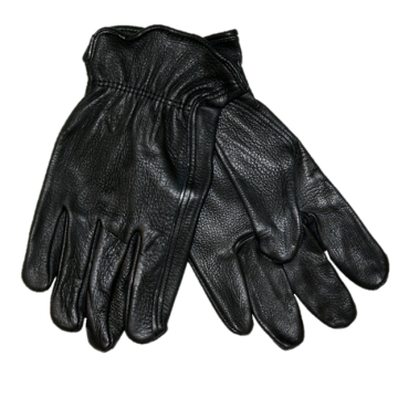 Men's Buckskin Gloves - Black