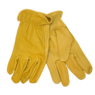 Men's Buckskin Gloves - Gold