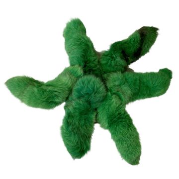 Blue Fox Tail/keychain - Dyed Kelly Green