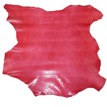Coated Glazed Finish Elk Leather - Royal Fuchsia