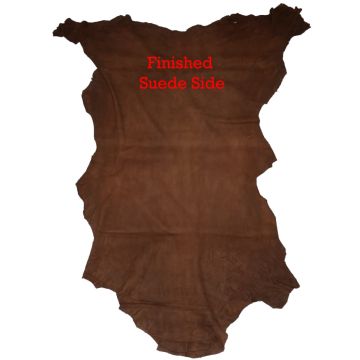 Reindeer Leather - Finished Suede (Chocolate)
