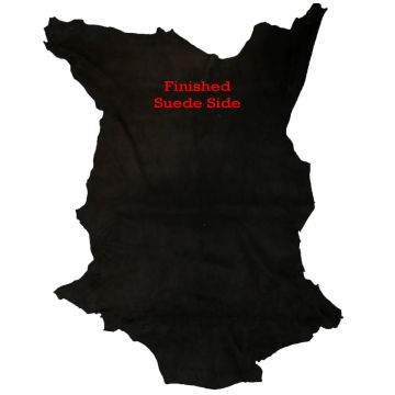 Reindeer Leather - Finished Suede (Black)