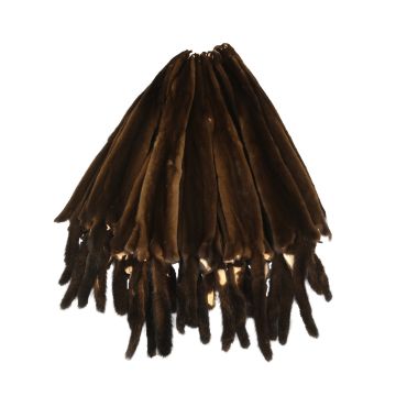 Premium Label Dark Mahogany Mink Pelt - Male