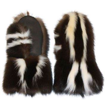 Skunk Fur Mittens