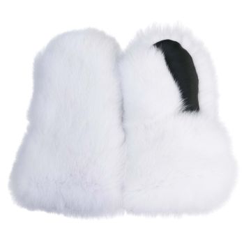 SAGA White Shadow Fox Fur Mittens