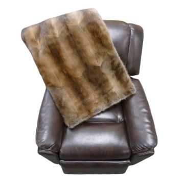 Muskrat Fur Throw Blanket 45" X 45"