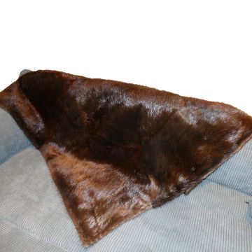 Natural Beaver Fur Throw Blanket - Two Sizes