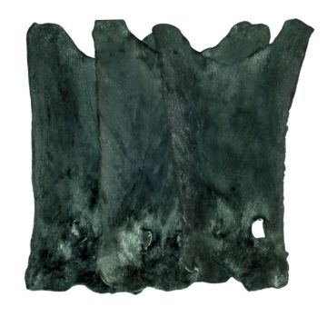 Sheared and Dyed Nutria Pelt - Forest Green