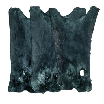 Sheared and Dyed Nutria Pelt - Dyed Dark Teal