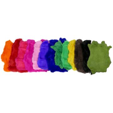 Rabbit Hide - Dyed Multiple Colors 