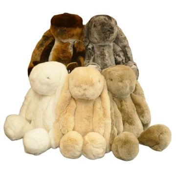 Rex Rabbit Fur Stuffed Bunny - 18''