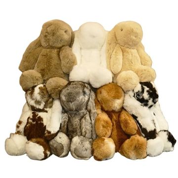 Rex Rabbit Fur Stuffed Bunny - 12''