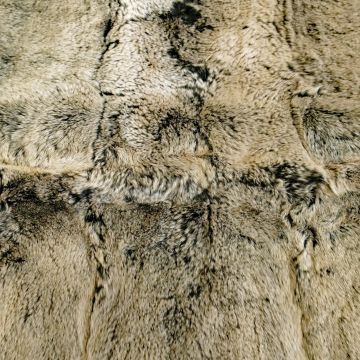 Rex Rabbit Fur Plate Blanket - Frosted Gray