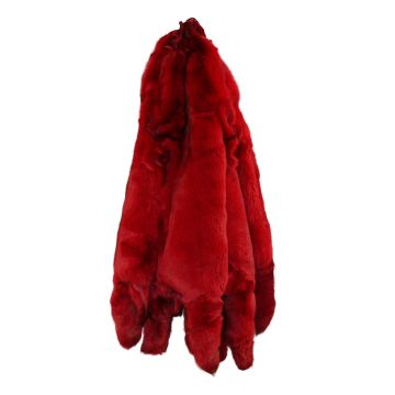 Premium Label SAGA Blue Fox Pelt - Dyed Red