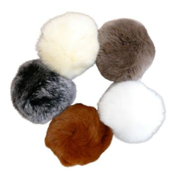 Fur Pom Poms - Rex Rabbit