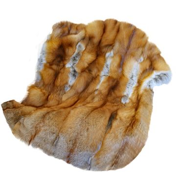 Red Fox Fur Blanket 48" X 68"