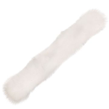 White Fox Fur Ruff - 28 Inches