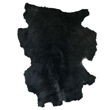 Black Shearling - Shiny-Black Nappa Back