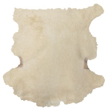 Beige Shearling - Lavender Suede Back