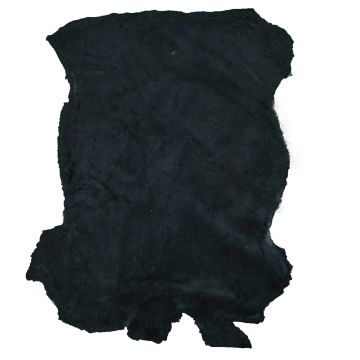 Sheared Black Shearling (2) - Gray Suede Back