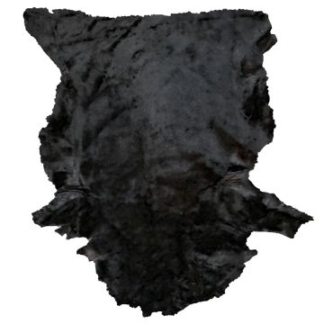 Sheared Black Tuscan Lamb - Black Nappa Back