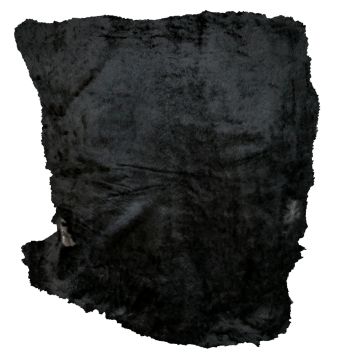 Sheared Black Shearling - Black Nappa Back