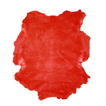 Red Shearling Sheepskin - Red Nappa Back