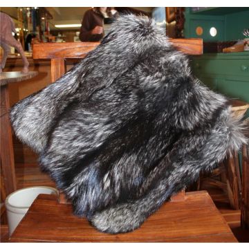 Glacier Wear Silver Fox Fur Blanket For Sale