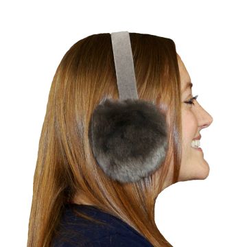 Steel Grey Rex Rabbit Ear Muffs